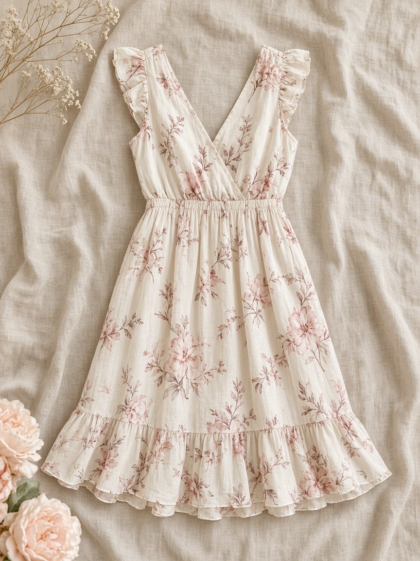 Ivory Floral Day Dress